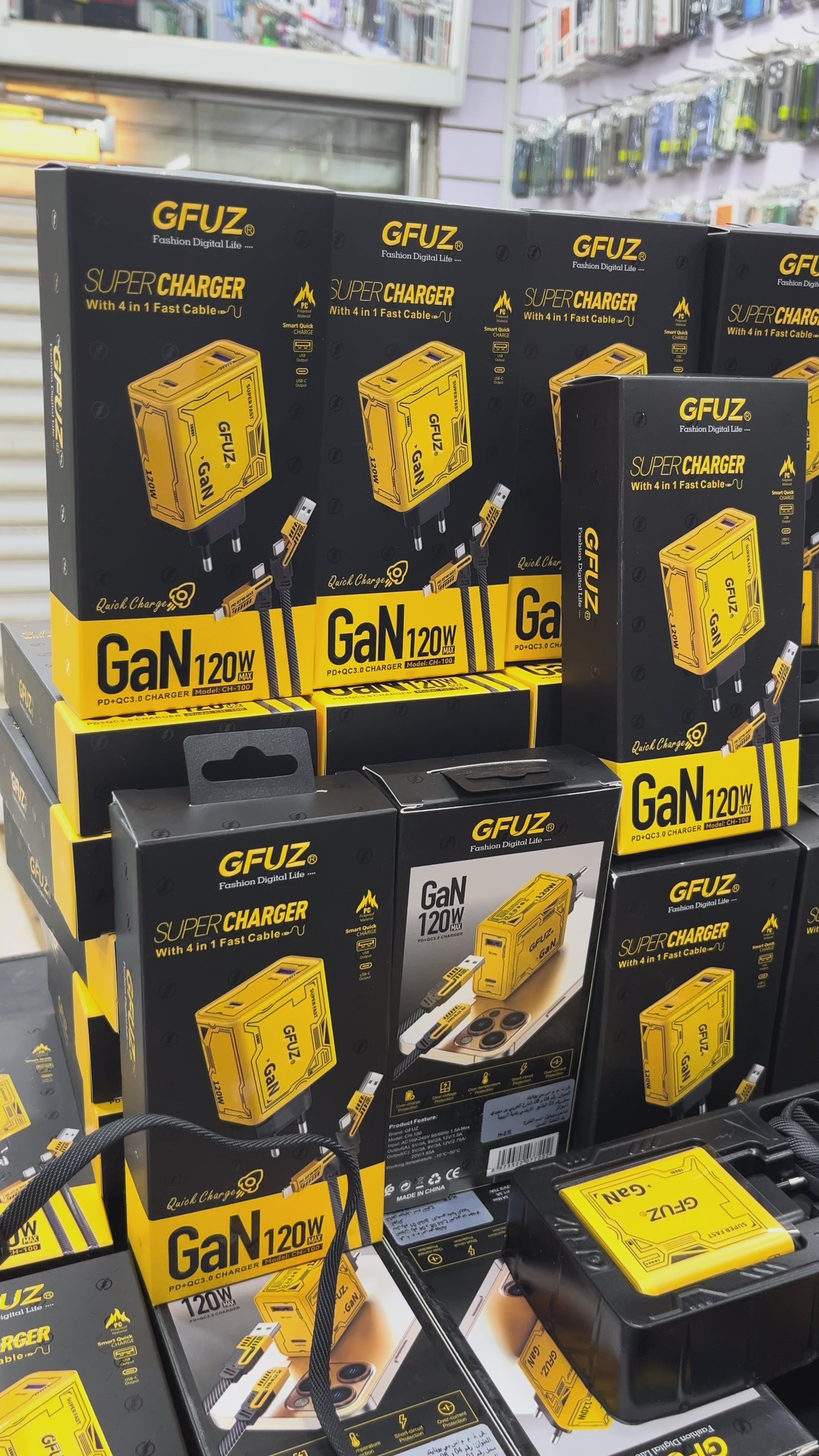 Chargeur GaN 120W – Charge rapide et sécurisée