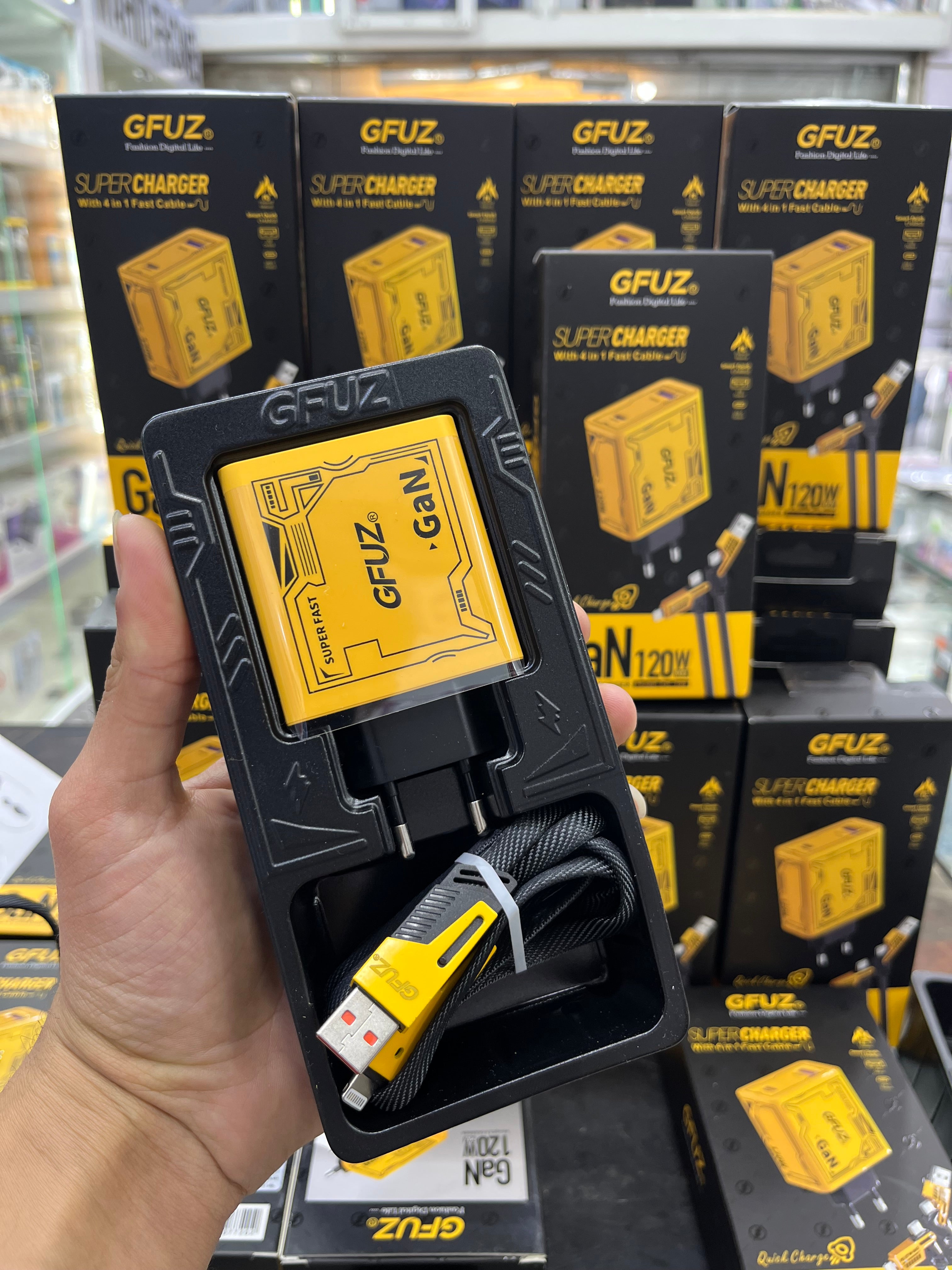 Chargeur GaN 120W – Charge rapide et sécurisée