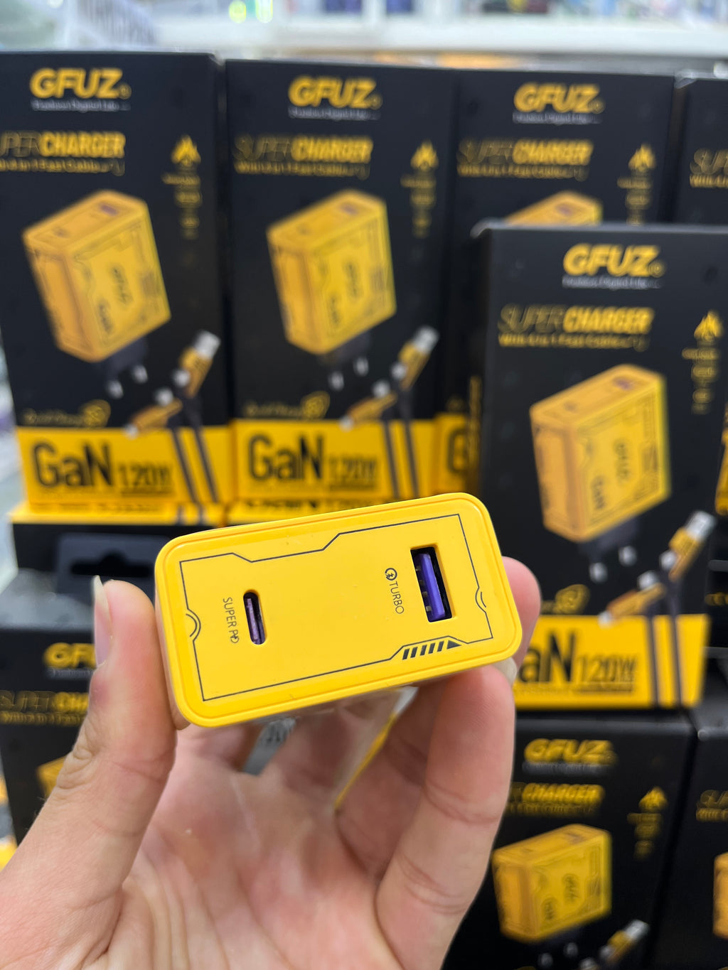 Chargeur GaN 120W – Charge rapide et sécurisée